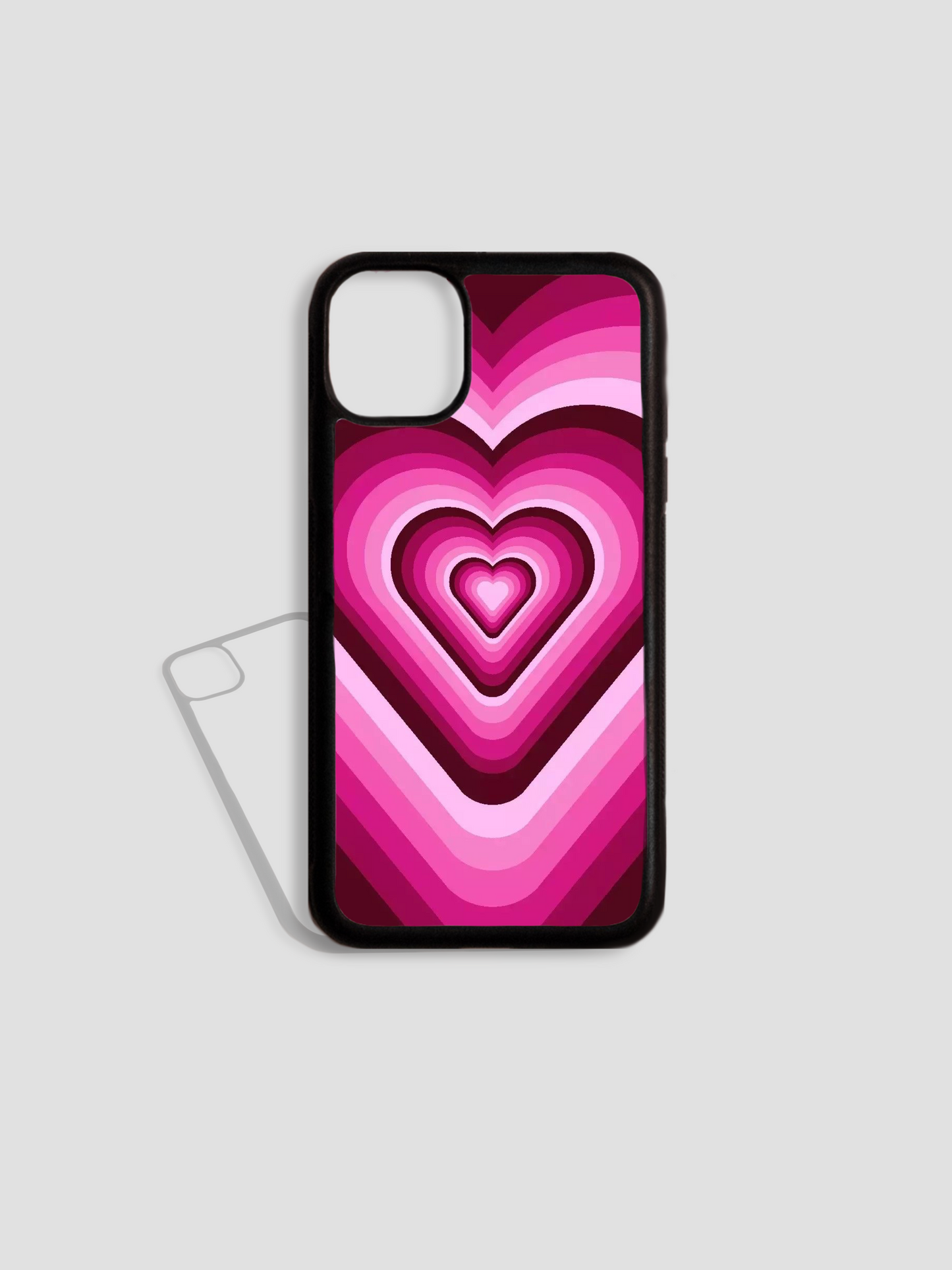 Burgundy Hearts Phone Case