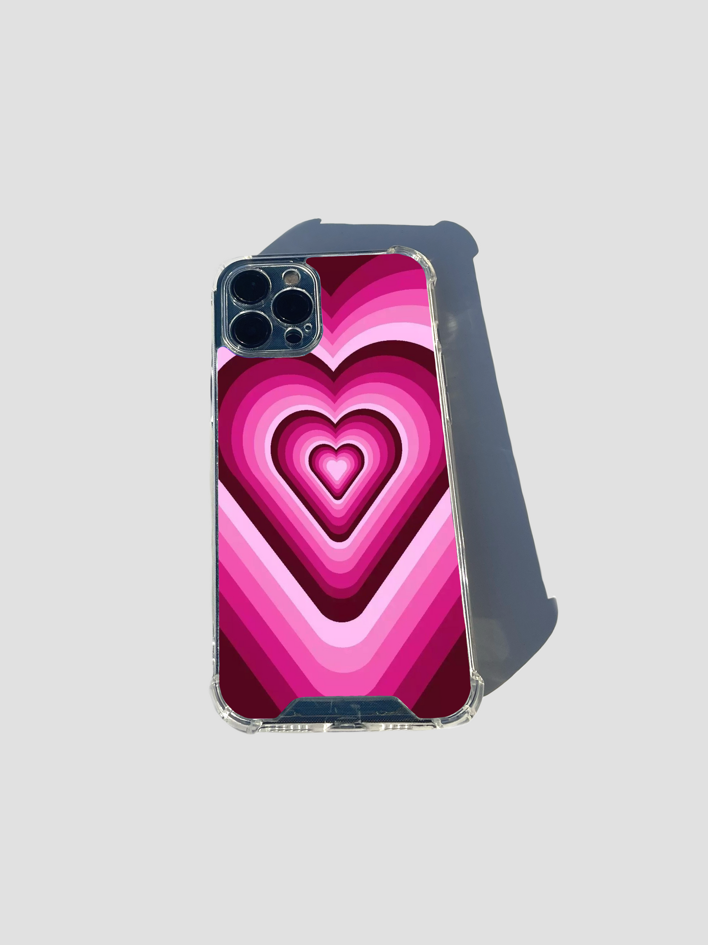 Burgundy Hearts Phone Case