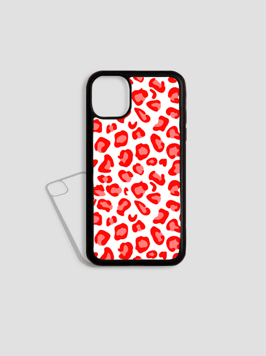 Cheetah Print (Red) Phone Case