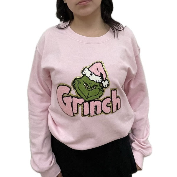 Christmas Grinch Pink Sweatshirt (Pre-Order)